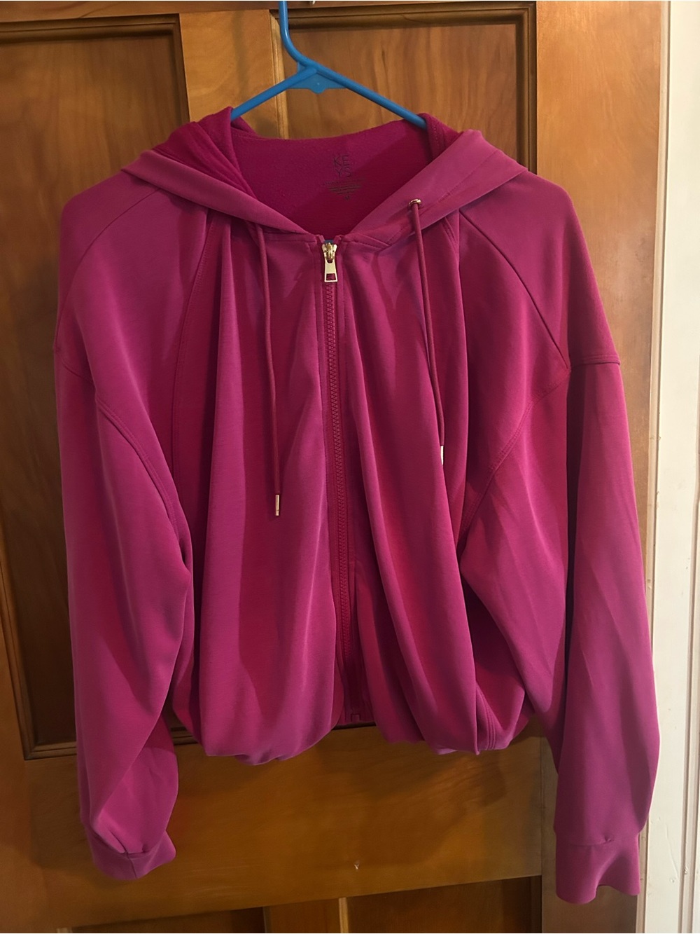 Athleta Magenta Zip-Up Hoodie Bomber Jacket
